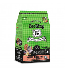 ZooRing, Medium Adult Dog, сухой корм д/собак средних пород (индейка/рис)